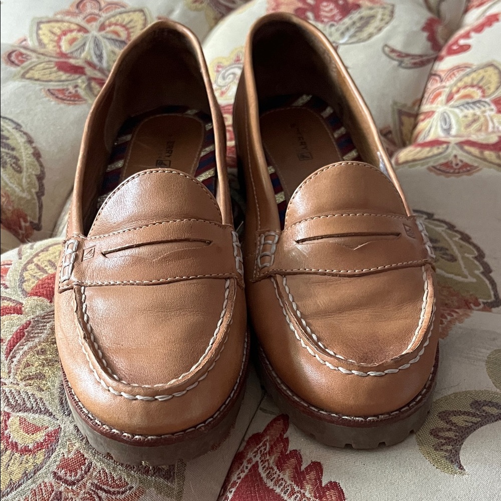 Sperry Tan Leather Loafers